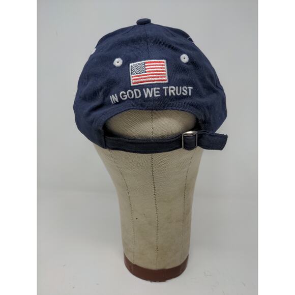 Crossroads God Bless America In God We Trust Patriotic Slideback Hat OSFA Blue - Picture 6 of 10